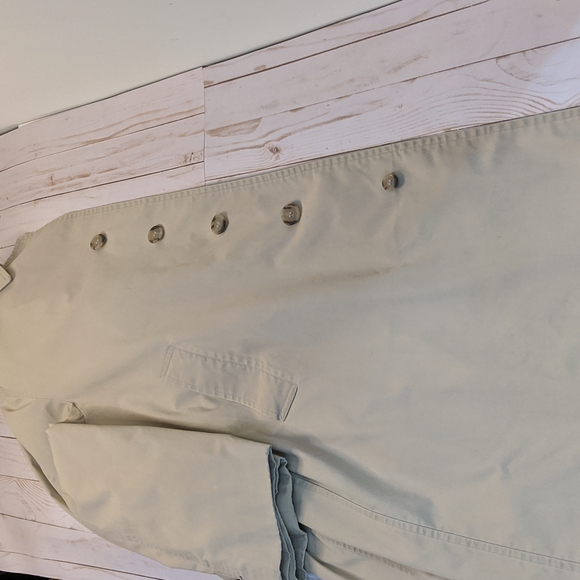 London Fog Beige Trench Coat Shell Coat Size 44L - see description - Picture 9 of 14